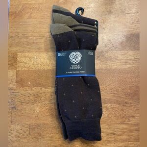 NEW Vince Camuto Men's 3-Pack Dress Socks - Brown